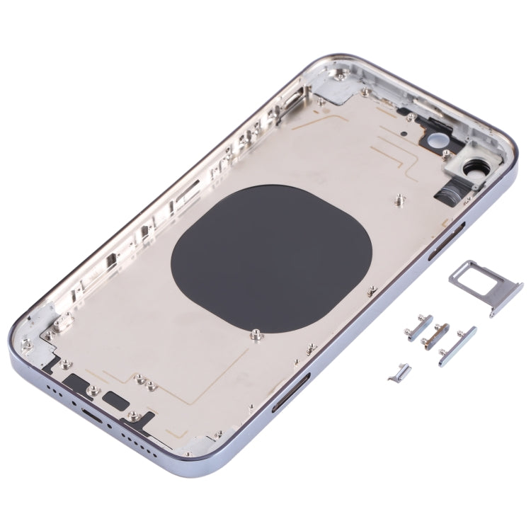 Stainless Steel Material Back Housing Cover with Appearance Imitation of iP13 Pro for iPhone XR, for iPhone XR(Blue), for iPhone XR(White), for iPhone XR(Black), for iPhone XR(Gold)
