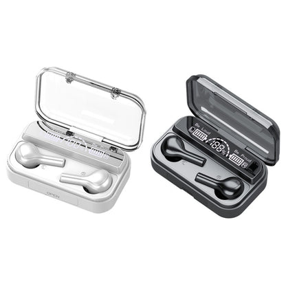 278 TWS External Noise Cancelling Touch Bluetooth Earphone with Charging Box, Support LED Power Digital Display & Breathing Lights & Call & Voice Assistant, 278 Black, 278 White