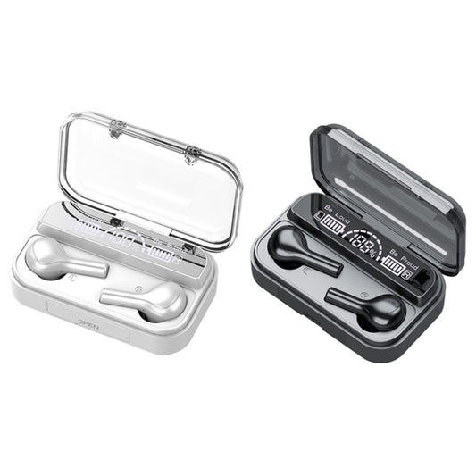 278 TWS External Noise Cancelling Touch Bluetooth Earphone with Charging Box, Support LED Power Digital Display & Breathing Lights & Call & Voice Assistant, 278 Black, 278 White