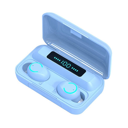 F9-9 TWS CVC8.0 Noise Cancelling Bluetooth Earphone with Charging Box, Support Touch Lighting Effect & Three-screen LED Power Display & Power Bank & Mobile Phone Holder & HD Call & Voice Assistant, F9-9 Black, F9-9 Dark Blue, F9-9 Pink, F9-9 Blue������...