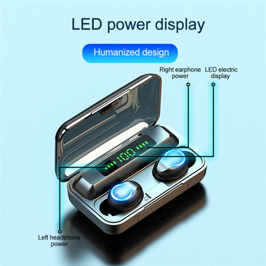 F9-9 TWS CVC8.0 Noise Cancelling Bluetooth Earphone with Charging Box, Support Touch Lighting Effect & Three-screen LED Power Display & Power Bank & Mobile Phone Holder & HD Call & Voice Assistant, F9-9 Black, F9-9 Dark Blue, F9-9 Pink, F9-9 Blue������...