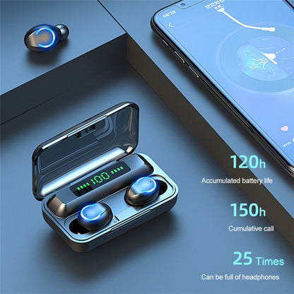 F9-9 TWS CVC8.0 Noise Cancelling Bluetooth Earphone with Charging Box, Support Touch Lighting Effect & Three-screen LED Power Display & Power Bank & Mobile Phone Holder & HD Call & Voice Assistant, F9-9 Black, F9-9 Dark Blue, F9-9 Pink, F9-9 Blue������...