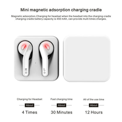 T-88 TWS Bluetooth V5.0 Wireless Stereo Earphones with Magnetic Charging Box
