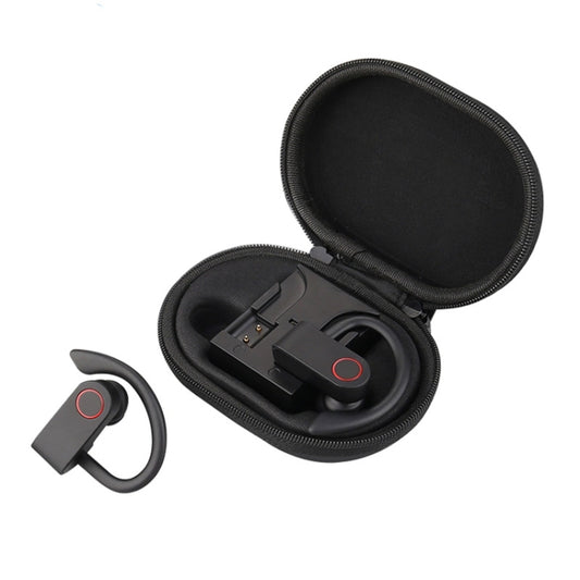 Écouteurs Bluetooth sans fil JHO-A9 TWS de type à suspension auriculaire avec sac de rangement à fermeture éclair intégré et fonction de charge, prend en charge le contrôle vocal, JHO-A9