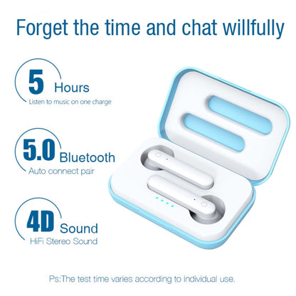 X26 TWS  Bluetooth 5.0 Wireless Touch Bluetooth Earphone with Magnetic Attraction Charging Box, Support Voice Assistant & Call, White, Pink, Blue