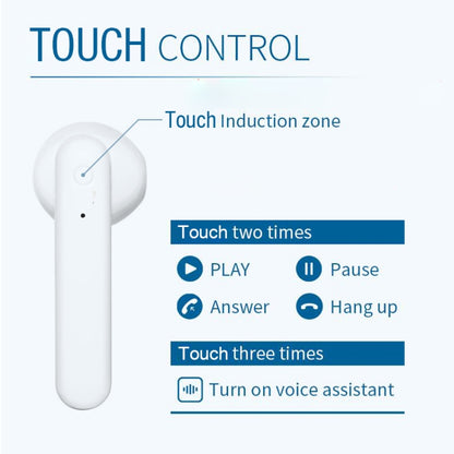 X26 TWS  Bluetooth 5.0 Wireless Touch Bluetooth Earphone with Magnetic Attraction Charging Box, Support Voice Assistant & Call, White, Pink, Blue