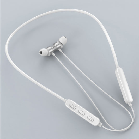 Bluetooth 5.1 Round Wire Neck-mounted Bluetooth Sports Earphone with Magnetic Function, White, Black, Red