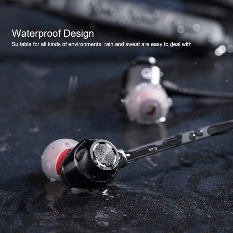 Bluetooth 5.1 Round Wire Neck-mounted Bluetooth Sports Earphone with Magnetic Function, White, Black, Red