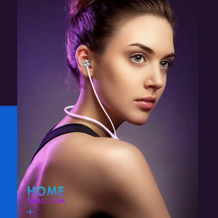 Bluetooth 5.1 Round Wire Neck-mounted Bluetooth Sports Earphone with Magnetic Function, White, Black, Red