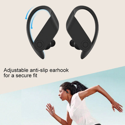 b10 TWS Bluetooth 5.0 Hanging Ear Wireless Bluetooth Sports Earphone with Magnetic Charging Box, Support Call & Siri & Charging Box Wireless Charging, b10