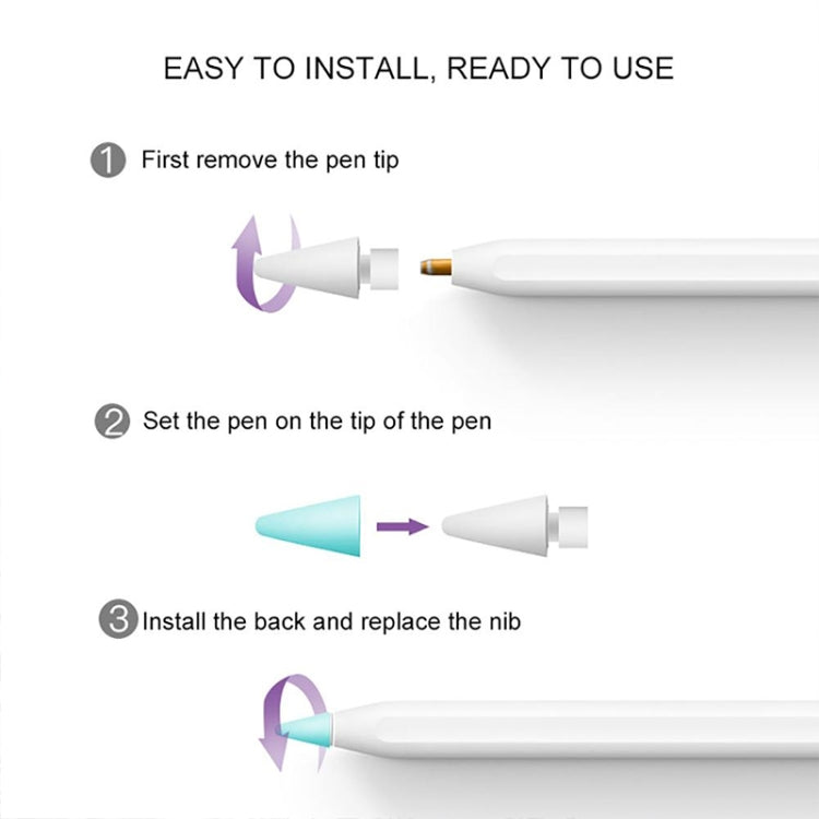 4 PCS Non-slip Mute Wear-resistant Nib Cover for Apple Pencil 1 / 2