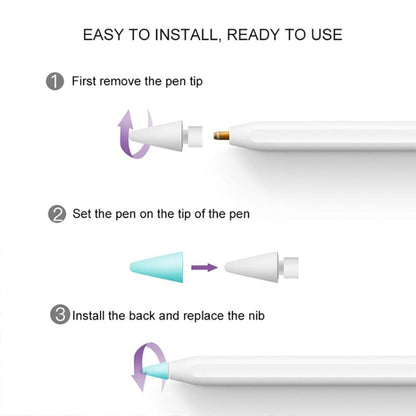 4 PCS Non-slip Mute Wear-resistant Nib Cover for Apple Pencil 1 / 2