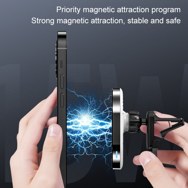 JJT-968 15W Max Output Magnetic Car Air Outlet Bracket Wireless Charger