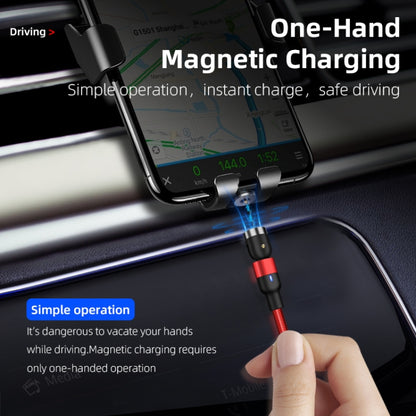 2m 2A Output 3 in 1 USB to 8 Pin + USB-C / Type-C + Micro USB Nylon Braided Rotate Magnetic Charging Cable, 2m  3 in 1, 2m 3 in 1