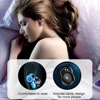 A6 TWS Bluetooth 5.0 Touch Wireless Bluetooth Earphone with Charging Box & LED Smart Digital Display, Support Voice Assistant & Memory Connection & HD Call, A6 Black