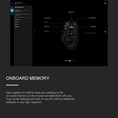 Logitech G502 HERO Wired Gaming Mouse with 11 Buttons, Length: 2.1m