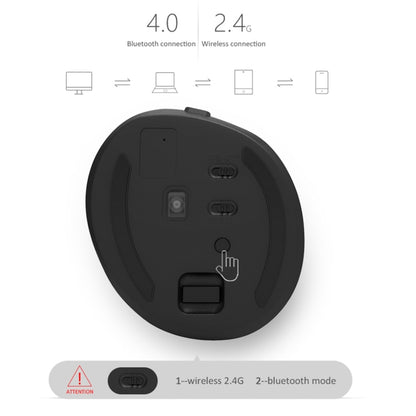 DELUX M618 Mini 2.4G Wireless 2400DPI USB Rechargeable Ergonomic Vertical Mouse, M618 Pink, M618 Grey