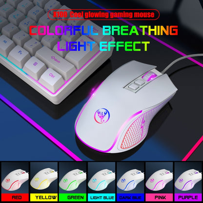 HXSJ X100 7-buttons 3600 DPI Cool Glowing Wired Gaming Mouse, Cable Length: 1.5m