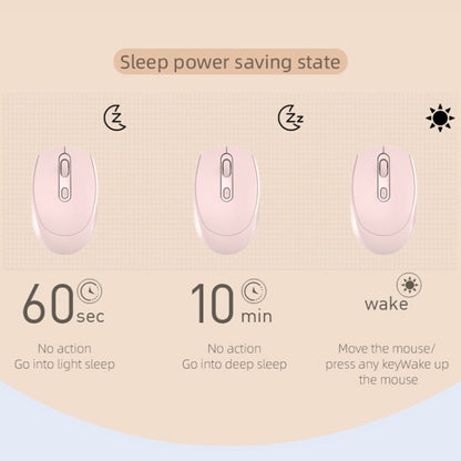 HXSJ M107 4-buttons 1600 DPI 2.4GHz Wireless Mouse, Battery Version, Dual Mode Rechargeable
