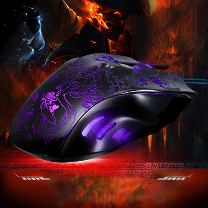 ZGB 169 USB 2400DPI Four-speed Adjustable LED Backlight Wired Optical E-sport Gaming Mouse with Counter Weight, Length: 1.45m, 169 Black, 169 White