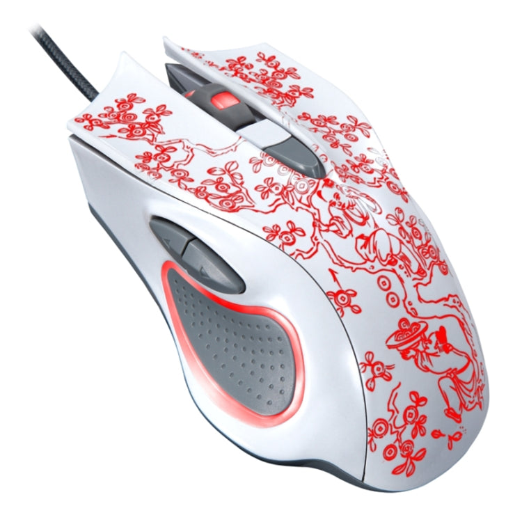 ZGB 169 USB 2400DPI Four-speed Adjustable LED Backlight Wired Optical E-sport Gaming Mouse with Counter Weight, Length: 1.45m, 169 Black, 169 White