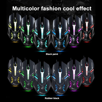 Chasing Leopard V17 USB 2400DPI Four-speed Adjustable Line Pattern Wired Optical Gaming Mouse with LED Breathing Light, Length: 1.45m, V17 White, V17, V17 Jet Black