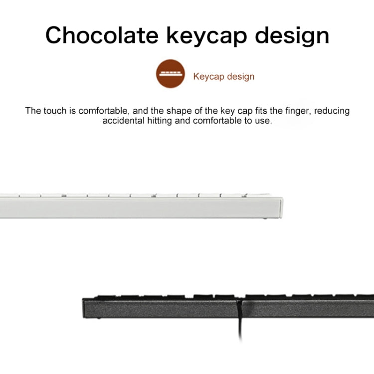 Lenovo K5819 Office Simple Ultra-thin Wired Keyboard, K5819 (Black), K5819 (White)