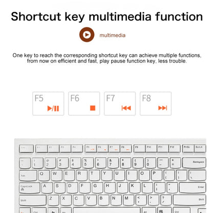 Lenovo K5819 Office Simple Ultra-thin Wired Keyboard, K5819 (Black), K5819 (White)