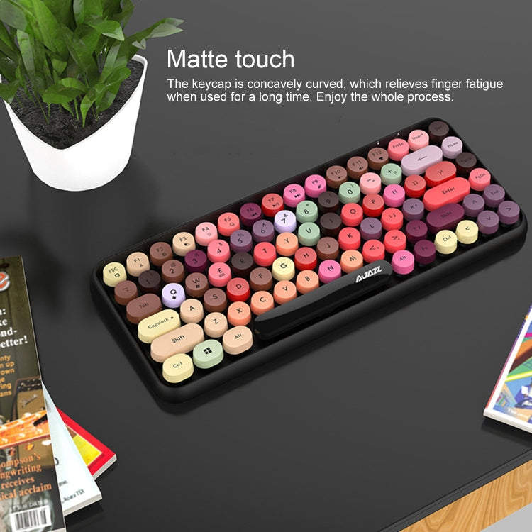Ajazz 308I Tablet Mobile Phone Computer Household Office Wireless Keyboard, Black, Pink, Green, White