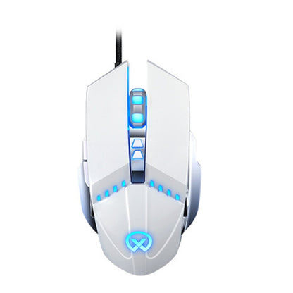 GM20 3200DPI 4-modes Adjustable 7-keys RGB Light Wired Gaming Mouse, GM20 White, GM20 Black