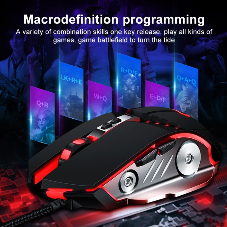 GM20 3200DPI 4-modes Adjustable 7-keys RGB Light Wired Gaming Mouse, GM20 White, GM20 Black