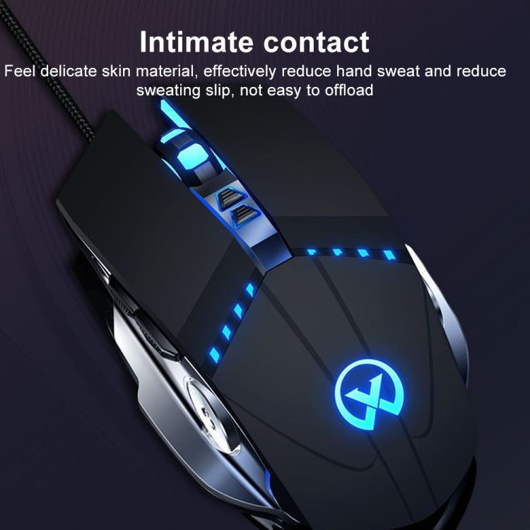 GM20 3200DPI 4-modes Adjustable 7-keys RGB Light Wired Gaming Mouse, GM20 White, GM20 Black