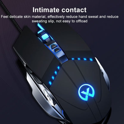 GM20 3200DPI 4-modes Adjustable 7-keys RGB Light Wired Gaming Mouse, GM20 White, GM20 Black