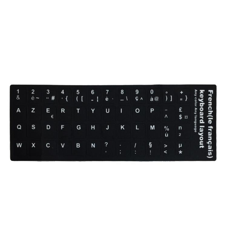 French Learning Keyboard Layout Sticker for Laptop / Desktop Computer Keyboard, French