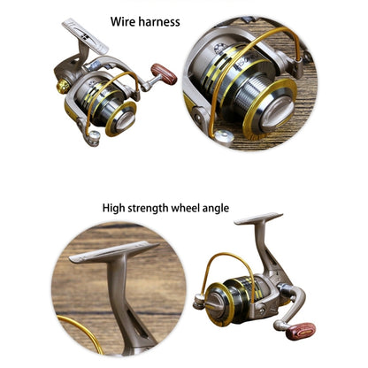 Moulinet de pêche YUMOSHI à roulement à billes entièrement métallique, manivelle à bascule, siège de roue, GS1000, GS2000, GS3000, GS4000, GS5000, GS6000, GS7000