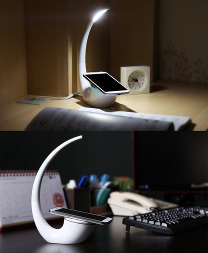 NILLKIN 2 in 1 QI Standard Smart Recognition 1A 5W Wireless Charger + LED Light Lamp with USB Charging Port Indicator, 2 in 1