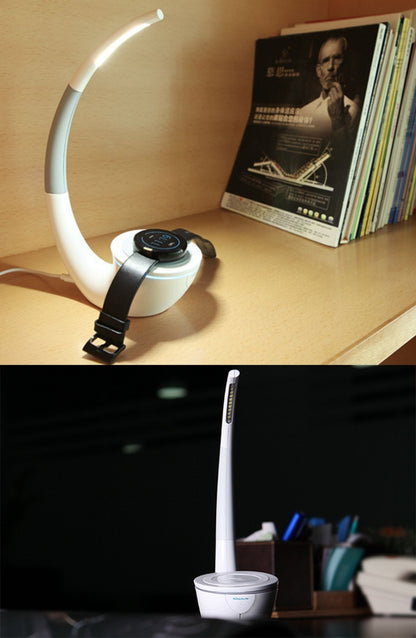 NILLKIN 2 in 1 QI Standard Smart Recognition 1A 5W Wireless Charger + LED Light Lamp with USB Charging Port Indicator, 2 in 1