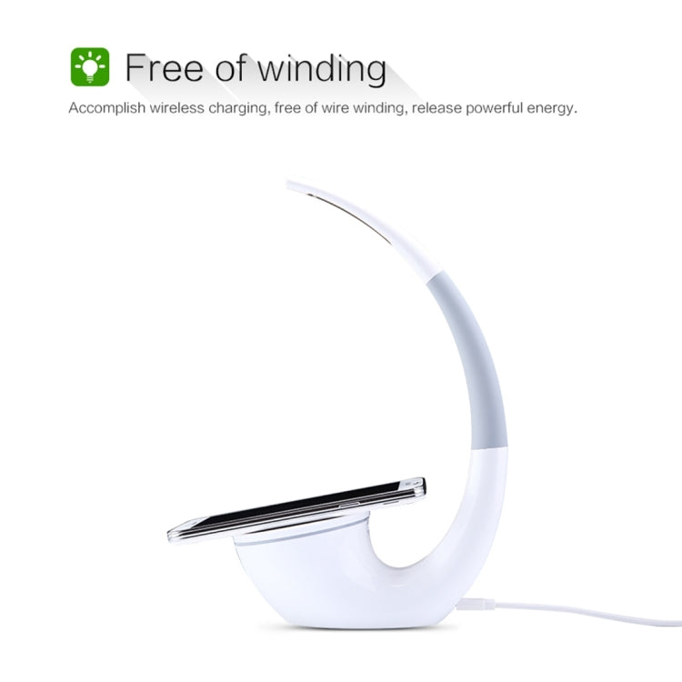 NILLKIN 2 in 1 QI Standard Smart Recognition 1A 5W Wireless Charger + LED Light Lamp with USB Charging Port Indicator, 2 in 1