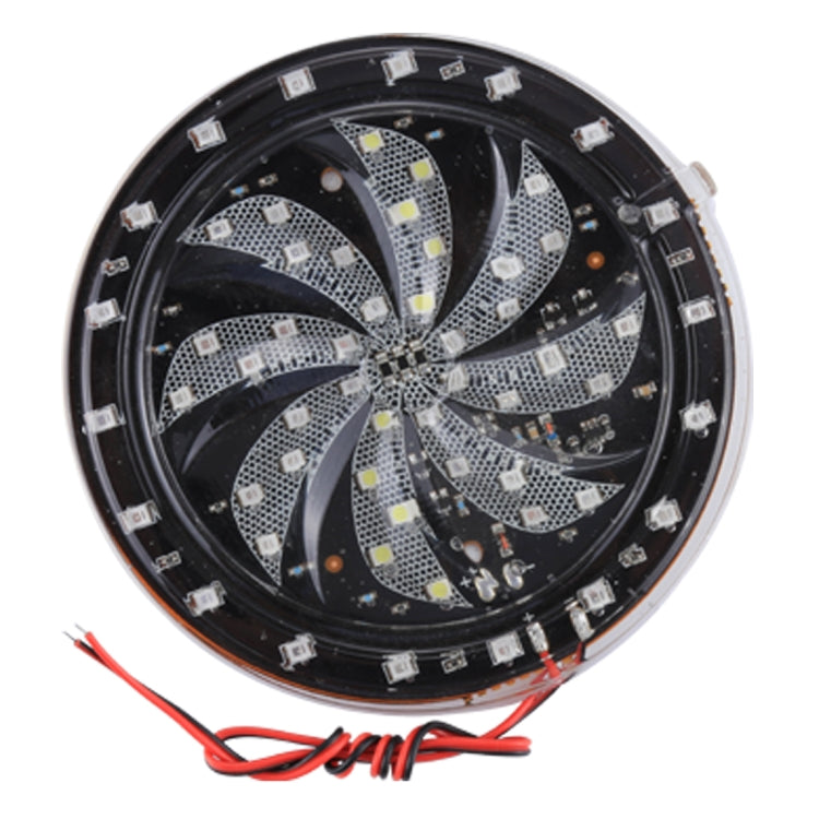 58 LED SMD 2835 Lampe de style moulin à vent modifié pour moto, RGB Angel Eyes, lumière de roue de feu, lampe d'ambiance flash, diamètre : 10 cm, DC 12V, 58 LEDs Diamètre : 10 cm