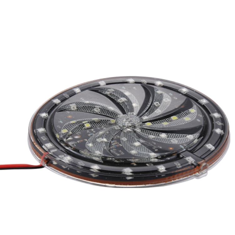 58 LED SMD 2835 Lampe de style moulin à vent modifié pour moto, RGB Angel Eyes, lumière de roue de feu, lampe d'ambiance flash, diamètre : 10 cm, DC 12V, 58 LEDs Diamètre : 10 cm