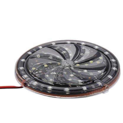 58 LED SMD 2835 Lampe de style moulin à vent modifié pour moto, RGB Angel Eyes, lumière de roue de feu, lampe d'ambiance flash, diamètre : 10 cm, DC 12V, 58 LEDs Diamètre : 10 cm