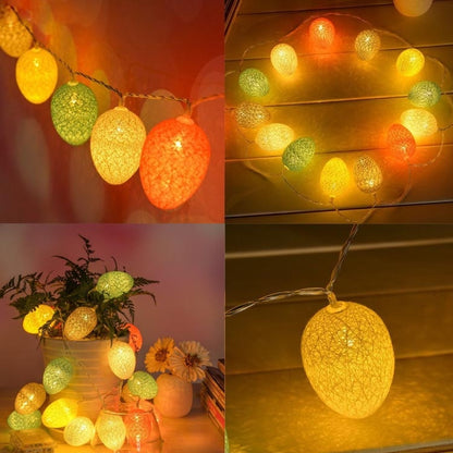 Battery Powered 3.2m 20 LEDs Cotton Thread Colour Egg Lamp String Easter Holiday Party Household Decorative Light, 3.2m(Battery Powered)