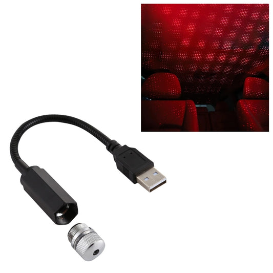 USB Interface Household and Car 360-degree Bending Atmosphere Light, Light Color: Red, Light Color: Red