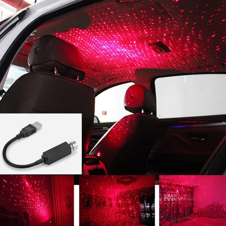USB Interface Household and Car 360-degree Bending Atmosphere Light, Light Color: Red, Light Color: Red