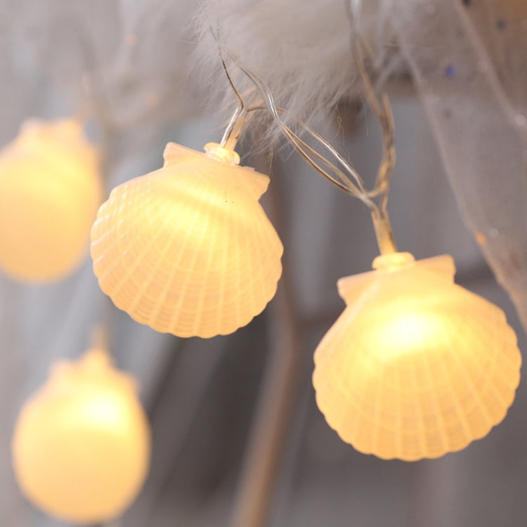20 LED Guirlande Lumineuse Décorative Style Adolescent, Forme Coquillage, Lumière Chaude pour Noël, Mariage, Chambre