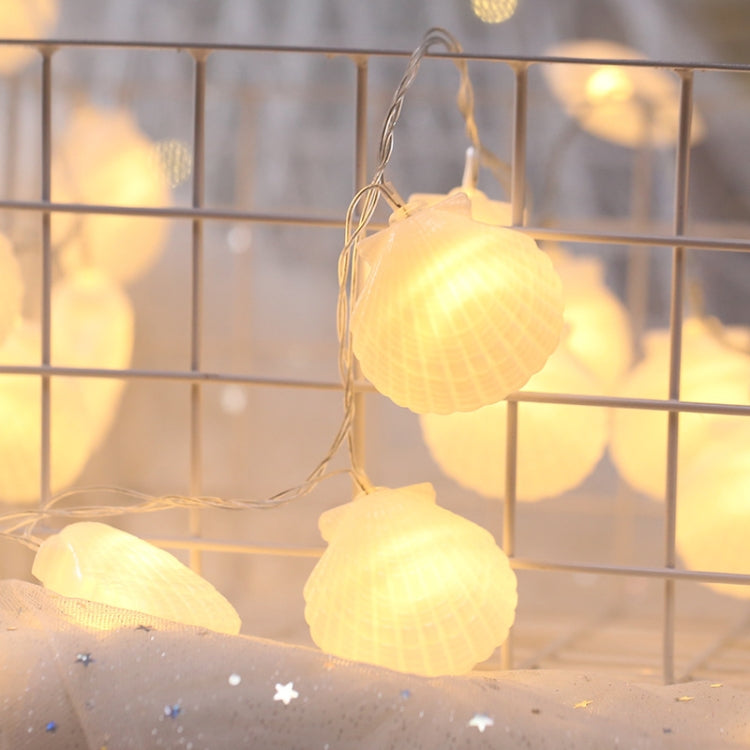 20 LED Guirlande Lumineuse Décorative Style Adolescent, Forme Coquillage, Lumière Chaude pour Noël, Mariage, Chambre