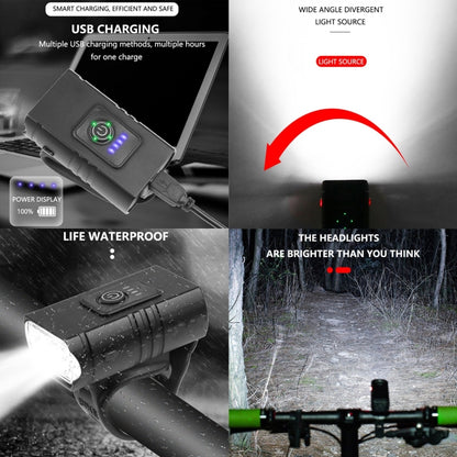 BK02 1000LM Micro USB Rechargeable Bicycle Light, Micro USB