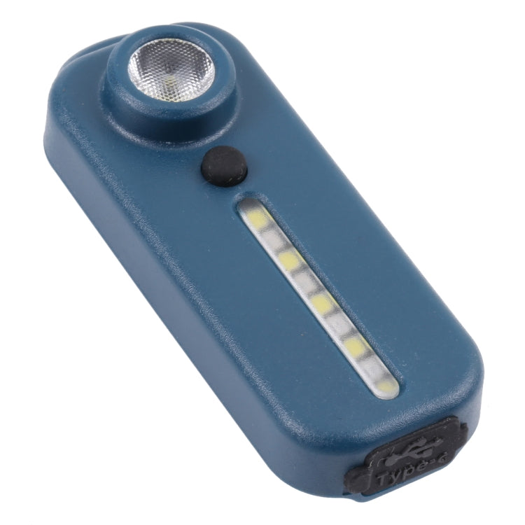 W-014 6 Lamp Beads USB-C / Type-C Rechargeable Red and Blue Warning Bicycle Tail Light, 6 Lamp Beads