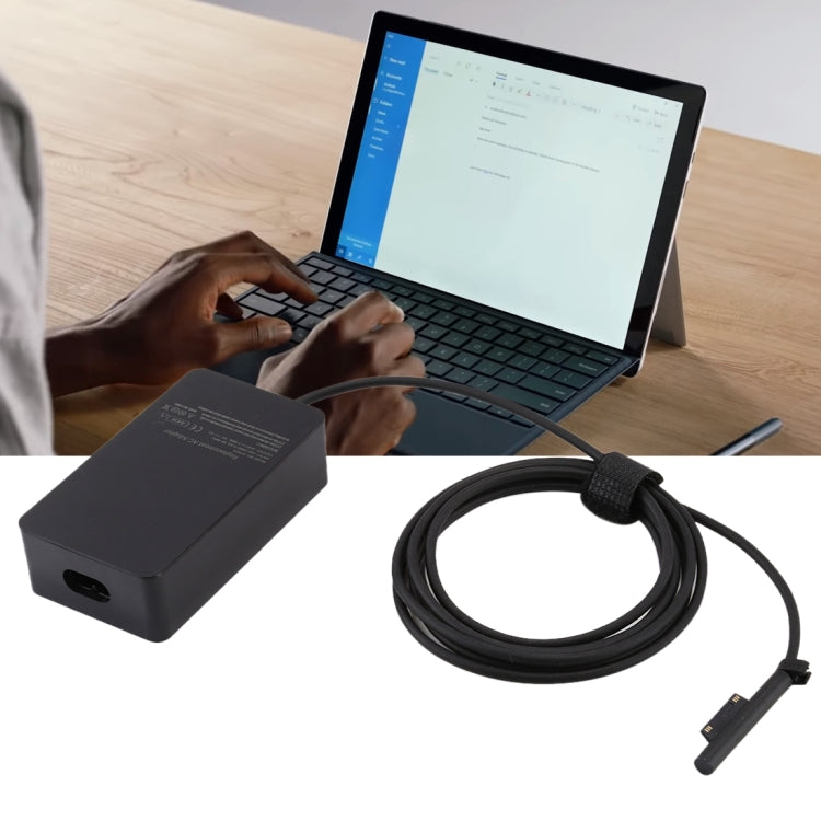 Adaptateur secteur A1625 15 V 2,58 A 44 W pour Microsoft Surface Pro 6 / Pro 5 (2017) / Pro 4, prise UE, MBC0294A, MBC0294D