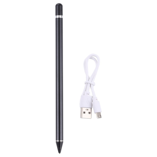 Pencil Universal Rechargeable Active Capacitive Stylus Pen with Magnetic Cap, Pencil Black, Pencil White